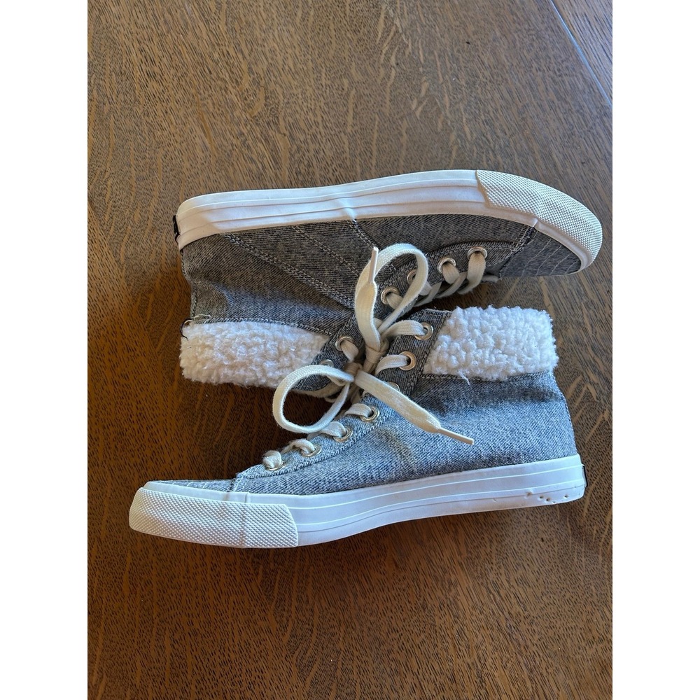 Tommy Bahama High Top Sneakers Heather Gray Fur-Lined size 7 - Picture 9 of 9